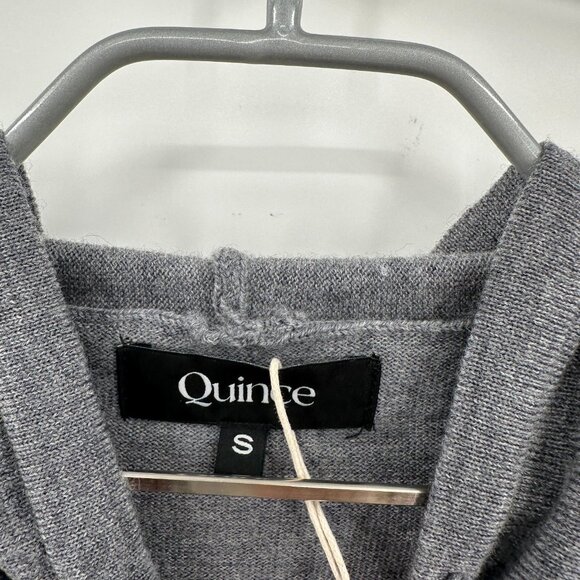 Quince Men’s Gray Australian Merino Wool Hoodie Sweatshirt sz S Long Sleeve - Picture 3 of 5